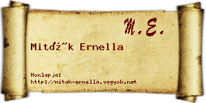 Miták Ernella névjegykártya